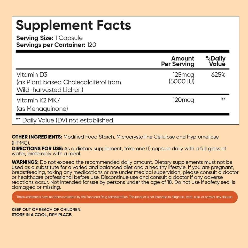 Vitamin D3 + K2 Capsules